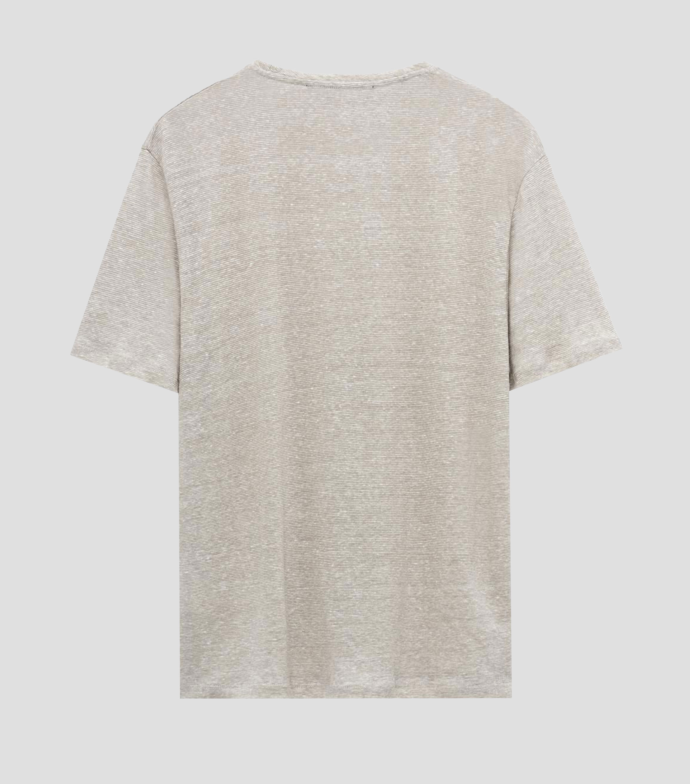 Playera de cuello redondo con manga corta lisa Hombre